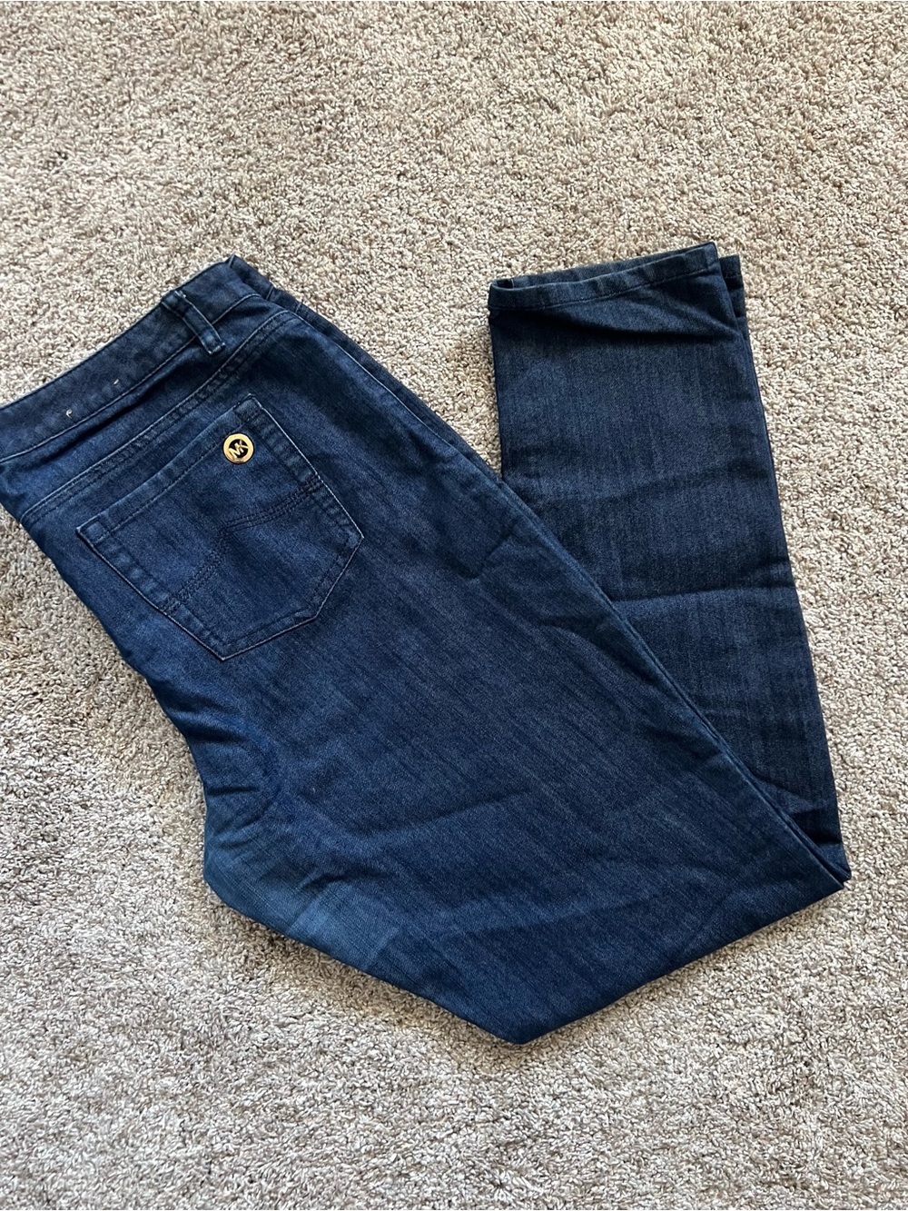 Michael Kors Dark Indigo Straight Leg Jeans